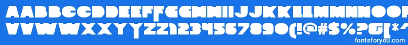 ZaiusBlock Font – White Fonts on Blue Background