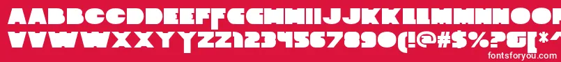 ZaiusBlock Font – White Fonts on Red Background