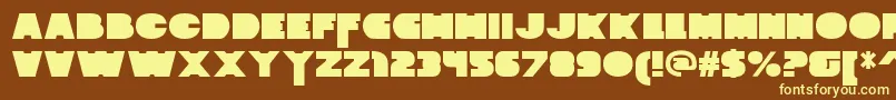 ZaiusBlock Font – Yellow Fonts on Brown Background