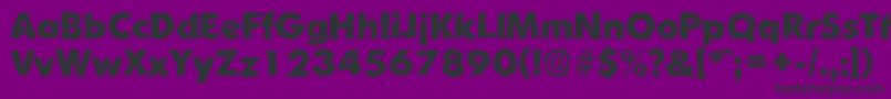 Czcionka OrnitonsrandomXboldRegular – czarne czcionki na fioletowym tle