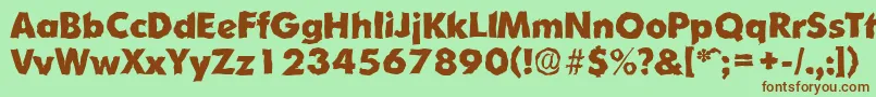 OrnitonsrandomXboldRegular Font – Brown Fonts on Green Background
