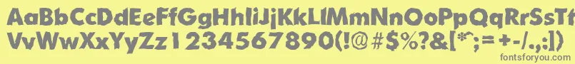 En savoir plus sur la police OrnitonsrandomXboldRegular Police OrnitonsrandomXboldRegular – polices grises sur fond jaune