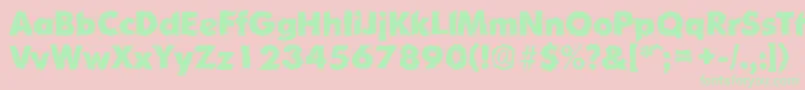 fuente OrnitonsrandomXboldRegular – Fuentes Verdes Sobre Fondo Rosa