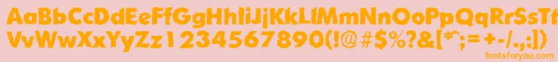 Police OrnitonsrandomXboldRegular – polices orange sur fond rose