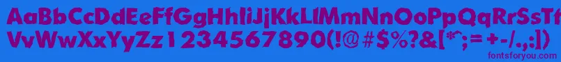 Police OrnitonsrandomXboldRegular – polices violettes sur fond bleu