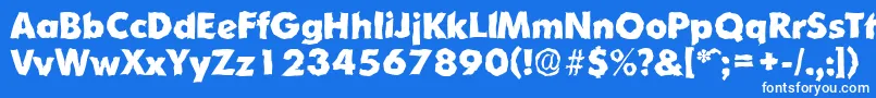 OrnitonsrandomXboldRegularフォントについての詳細 フォントOrnitonsrandomXboldRegular – 青い背景に白い文字