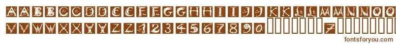 Шрифт DinitialsNegativeItcTt – коричневые шрифты на белом фоне
