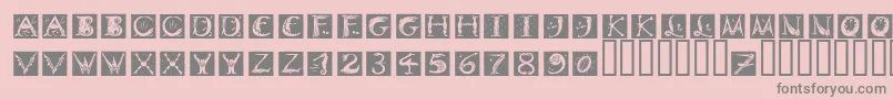 DinitialsNegativeItcTt Font – Gray Fonts on Pink Background