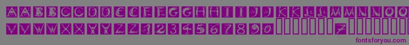 fuente DinitialsNegativeItcTt – Fuentes Moradas Sobre Fondo Gris