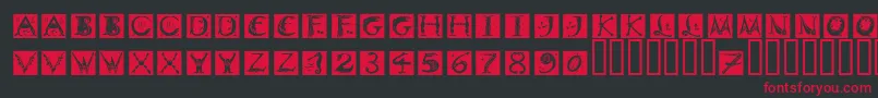 DinitialsNegativeItcTt Font – Red Fonts on Black Background