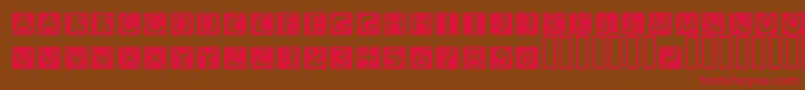DinitialsNegativeItcTt Font – Red Fonts on Brown Background