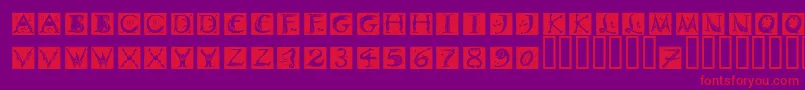 DinitialsNegativeItcTt Font – Red Fonts on Purple Background