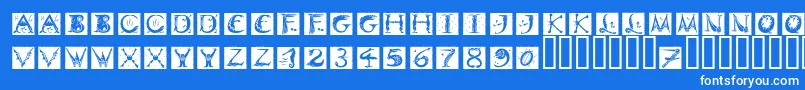 fuente DinitialsNegativeItcTt – Fuentes Blancas Sobre Fondo Azul