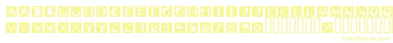 DinitialsNegativeItcTt-fontti – keltaiset fontit