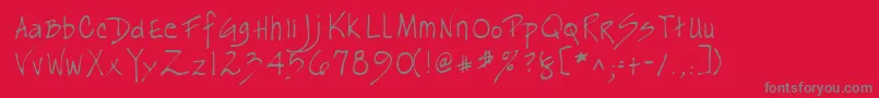 Lehn163-Schriftart – Graue Schriften auf rotem Hintergrund