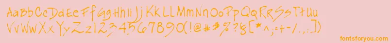 Lehn163 Font – Orange Fonts on Pink Background