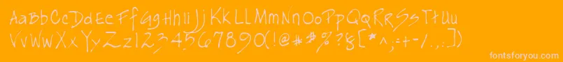 フォントLehn163 – オレンジの背景にピンクのフォント