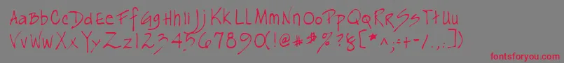 Lehn163 Font – Red Fonts on Gray Background