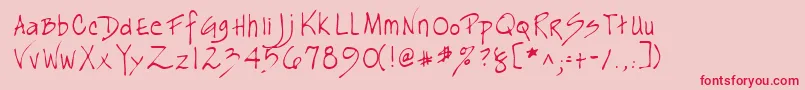 Lehn163-Schriftart – Rote Schriften auf rosa Hintergrund