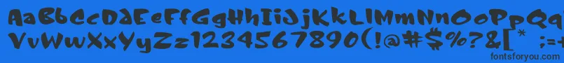 Joemax Font – Black Fonts on Blue Background