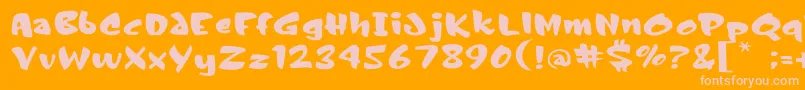 Joemax Font – Pink Fonts on Orange Background