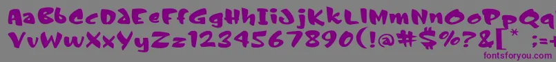 フォントJoemax – 紫色のフォント、灰色の背景