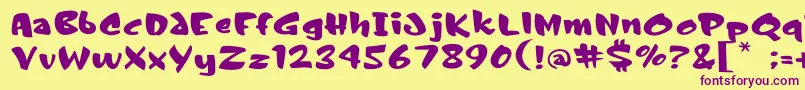 Joemax Font – Purple Fonts on Yellow Background