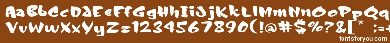 フォントJoemax – 茶色の背景に白い文字