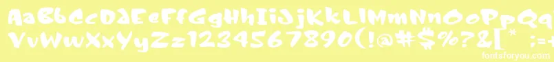 フォントJoemax – 黄色い背景に白い文字