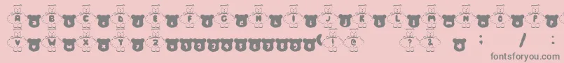 MKumaFont Font – Gray Fonts on Pink Background