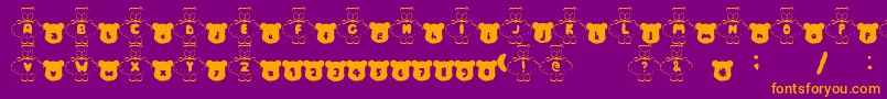 fuente MKumaFont – Fuentes Naranjas Sobre Fondo Morado