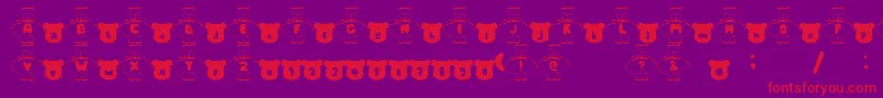 MKumaFont Font – Red Fonts on Purple Background