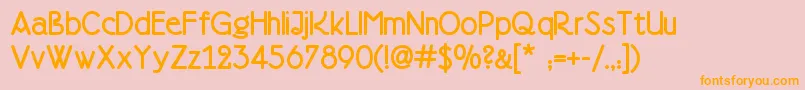 Doctorjekyllnf Font – Orange Fonts on Pink Background