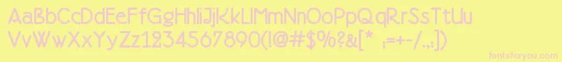 Doctorjekyllnf Font – Pink Fonts on Yellow Background