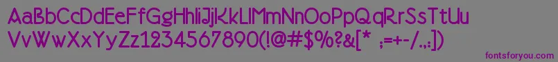 Шрифт Doctorjekyllnf – фиолетовые шрифты на сером фоне