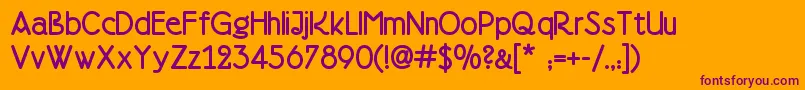 Шрифт Doctorjekyllnf – фиолетовые шрифты на оранжевом фоне