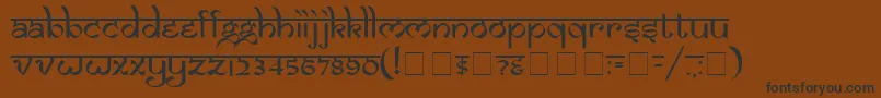 SamarkanNormal-fontti – mustat fontit ruskealla taustalla