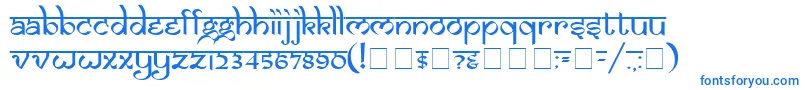 フォントSamarkanNormal – 白い背景に青い文字