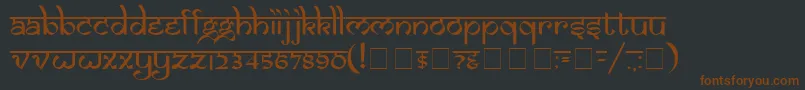 SamarkanNormal Font – Brown Fonts on Black Background