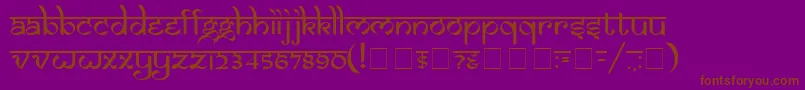 SamarkanNormal Font – Brown Fonts on Purple Background