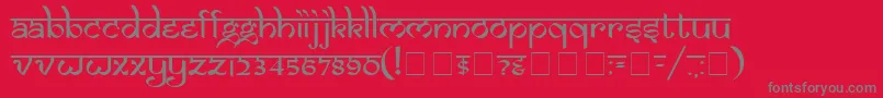 SamarkanNormal Font – Gray Fonts on Red Background