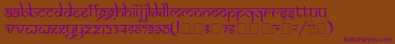 SamarkanNormal Font – Purple Fonts on Brown Background