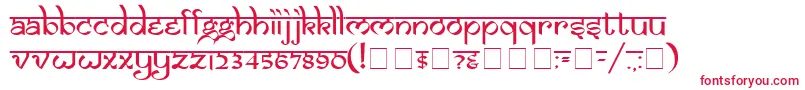 フォントSamarkanNormal – 赤い文字
