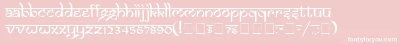 SamarkanNormal Font – White Fonts on Pink Background