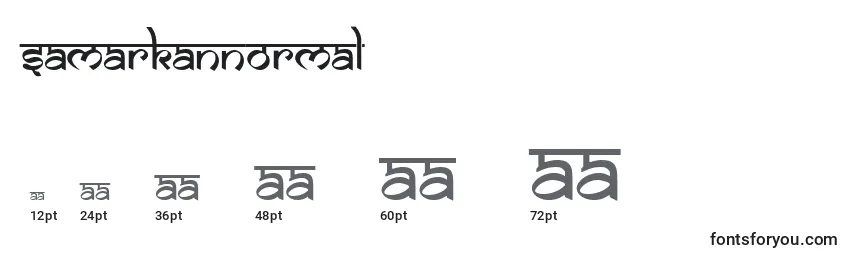 Размеры шрифта SamarkanNormal