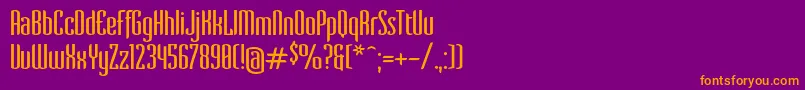 VervestdRegular Font – Orange Fonts on Purple Background