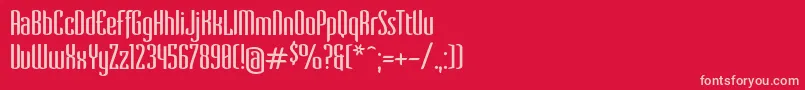 VervestdRegular Font – Pink Fonts on Red Background