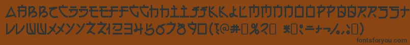 ElectroharmonixRegular Font – Black Fonts on Brown Background