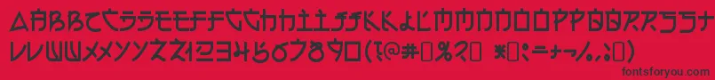 ElectroharmonixRegular Font – Black Fonts on Red Background