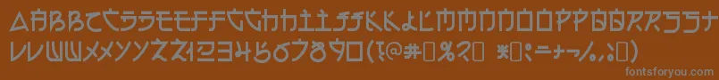 フォントElectroharmonixRegular – 茶色の背景に灰色の文字